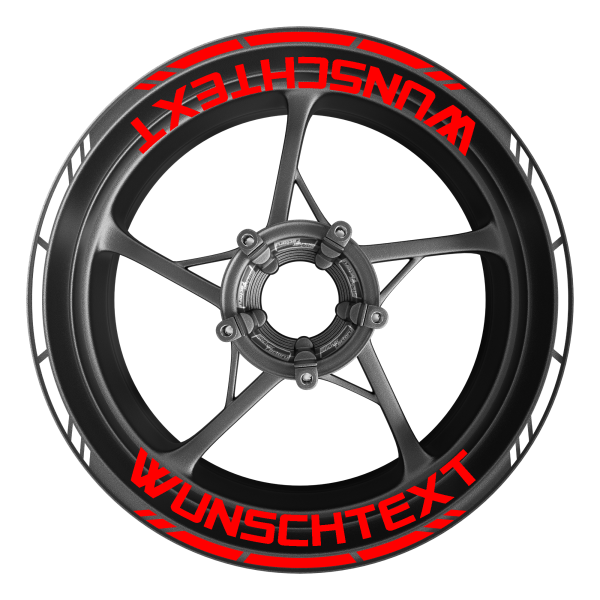 Felgenaufkleber Set - Wunschtext